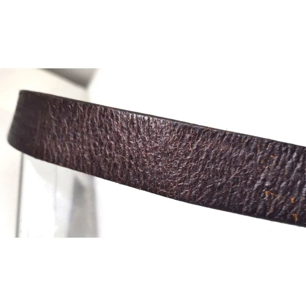 Timberland Brown Italian Genuine Leather Belt  Men's Size 32  Hook Belt Closure
